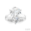 Pear Shape Semi-Mount Diamond Engagement Ring