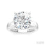 Round Shape Semi-Mount Diamond Engagement Ring