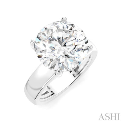 Round Shape Semi-Mount Diamond Engagement Ring