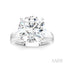 Round Shape Semi-Mount Diamond Engagement Ring