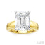 Emerald Shape Semi-Mount Diamond Engagement Ring