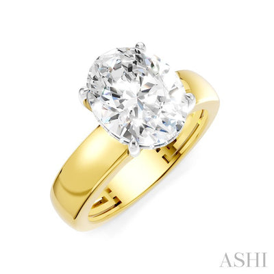 Oval Shape Semi-Mount Diamond Engagement Ring