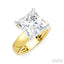 Princess Shape Semi-Mount Diamond Engagement Ring