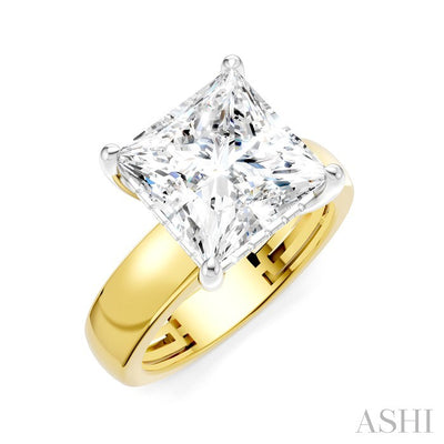 Princess Shape Semi-Mount Diamond Engagement Ring