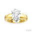 Pear Shape Semi-Mount Diamond Engagement Ring