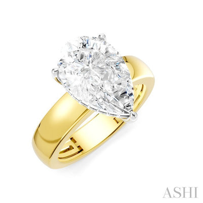 Pear Shape Semi-Mount Diamond Engagement Ring