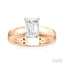 Emerald Shape Semi-Mount Diamond Engagement Ring