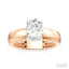 Oval Shape Semi-Mount Diamond Engagement Ring