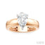 Pear Shape Semi-Mount Diamond Engagement Ring