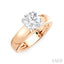 Round Shape Semi-Mount Diamond Engagement Ring