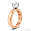 Round Shape Semi-Mount Diamond Engagement Ring