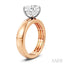 Round Shape Semi-Mount Diamond Engagement Ring