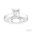 Emerald Shape Semi-Mount Diamond Engagement Ring