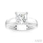 Princess Shape Semi-Mount Diamond Engagement Ring