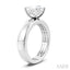 Princess Shape Semi-Mount Diamond Engagement Ring