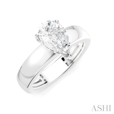 Pear Shape Semi-Mount Diamond Engagement Ring