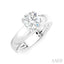 Round Shape Semi-Mount Diamond Engagement Ring