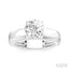 Round Shape Semi-Mount Diamond Engagement Ring