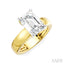 Emerald Shape Semi-Mount Diamond Engagement Ring