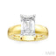 Emerald Shape Semi-Mount Diamond Engagement Ring