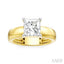 Princess Shape Semi-Mount Diamond Engagement Ring