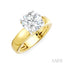 Round Shape Semi-Mount Diamond Engagement Ring