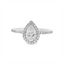 Pear Diamond Halo Engagement Ring