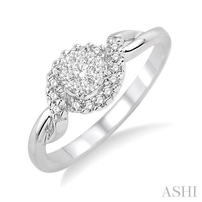 Round Shape Lovebright Diamond Engagement Ring