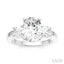 Oval Shape Semi-Mount Diamond Engagement Ring