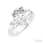 Oval Shape Semi-Mount Diamond Engagement Ring