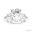 Oval Shape Semi-Mount Diamond Engagement Ring