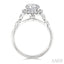 Oval Shape Semi-Mount Halo Diamond Engagement Ring
