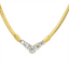 Diamond Chevron Omega Necklace