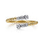 Bujukan Diamond Bypass Fashion Ring