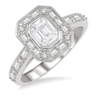 Diamond Halo Engagement Ring