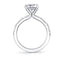 Round Diamond Straight Band Engagement Ring