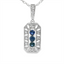 Sapphire & Diamond Drop Pendant
