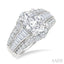 Oval Shape Semi-Mount Diamond Engagement Ring