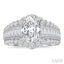 Oval Shape Semi-Mount Diamond Engagement Ring