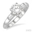 Round Shape Semi-Mount Diamond Engagement Ring