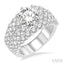 Round Shape Semi-Mount Diamond Engagement Ring
