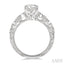 Round Shape Semi-Mount Scatter Diamond Engagement Ring