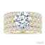 Round Shape Semi-Mount Diamond Engagement Ring