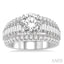 Round Shape Semi-Mount Diamond Engagement Ring