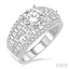 Round Shape Semi-Mount Diamond Engagement Ring