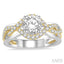 Round Shape Semi-Mount Diamond Engagement Ring
