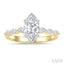 Marquise Shape Semi-Mount Diamond Engagement Ring