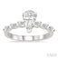 Pear Shape Semi-Mount Diamond Engagement Ring