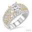 Princess Shape Semi-Mount Diamond Engagement Ring