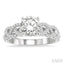 Round Shape Semi-Mount Diamond Engagement Ring